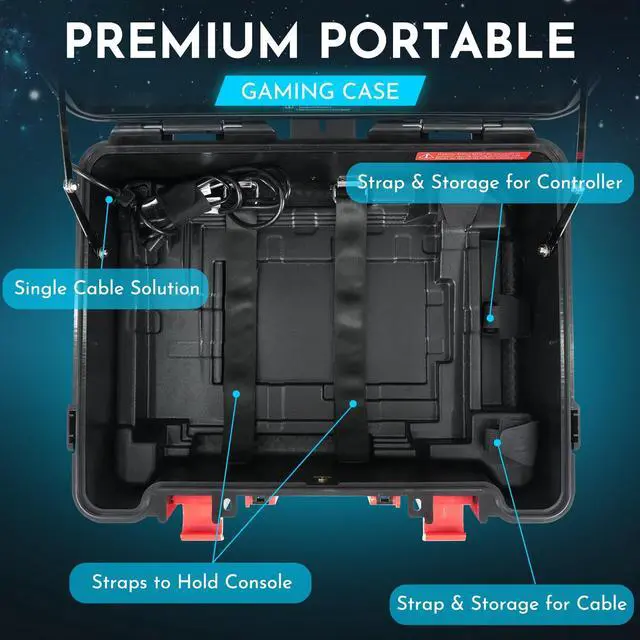Alt view image 5 of 5 - ARMORR GAMERSBOX Portable Gaming Monitor - 21.5" FHD IPS Display (max. 75Hz, FreeSync), Tough IP65 Hard Shell Case, Compatible with PS4/PS5 Xbox, HDMI Cable, Wheeled Trolley & VESA Stand