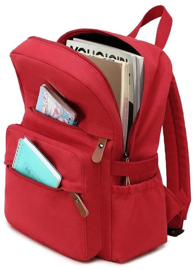 Alt view image 5 of 5 - Swacort Toddler School Backpack for Girls Small Durable Canvas Travel Backpacks for Women Casual Carry on Gym Bag Lightweight Bookbag Gift for Girls Boys Bookbag Back Pack