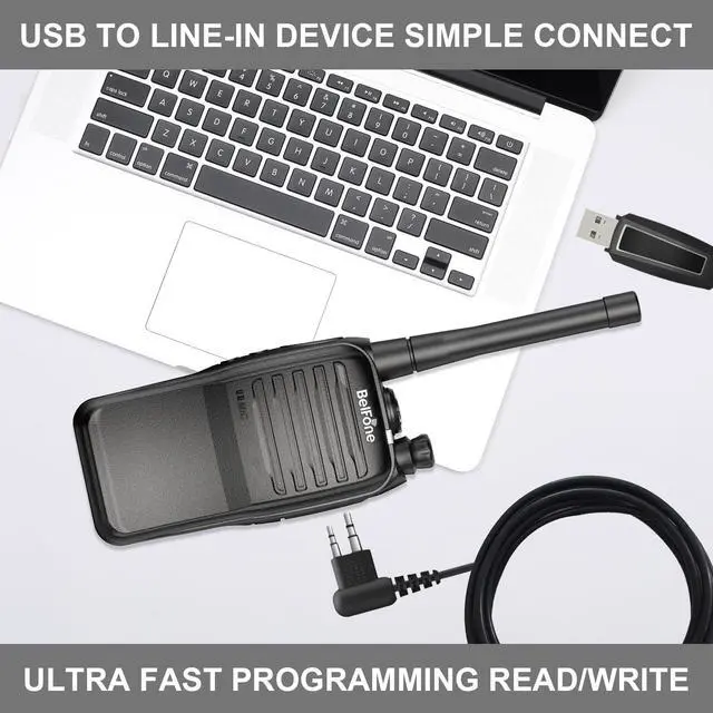 Alt view image 3 of 5 - BelFone Programming Cable for Ham Walkie Talkie Portable Radios TD588UV