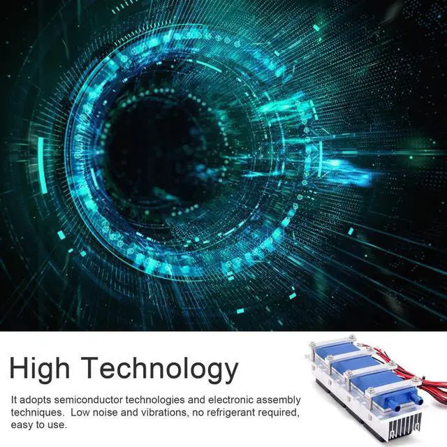 Alt view image 3 of 5 - Vislone 288W Thermoelectric Peltier Refrigeration Cooler 12VDC 30A Semiconductor Cooling System DIY Kit for Air Conditioning Fan