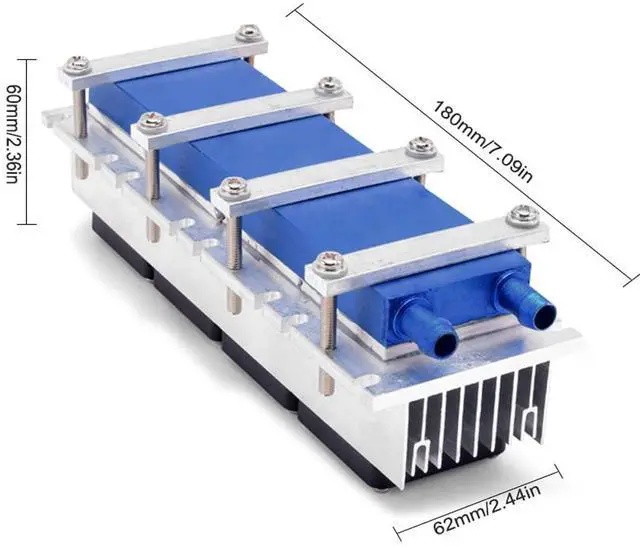 Alt view image 5 of 5 - Vislone 288W Thermoelectric Peltier Refrigeration Cooler 12VDC 30A Semiconductor Cooling System DIY Kit for Air Conditioning Fan