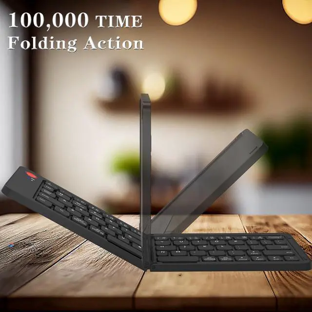 Alt view image 4 of 5 - Foldable Keyboard and Mouse,Wireless Keyboard Mouse Combo with Portable Case, Rechargeable Bluetooth Travel Multi-Device Keyboard Mouse for Windows iOS Android, PC/Laptop/Ipad/Tablet