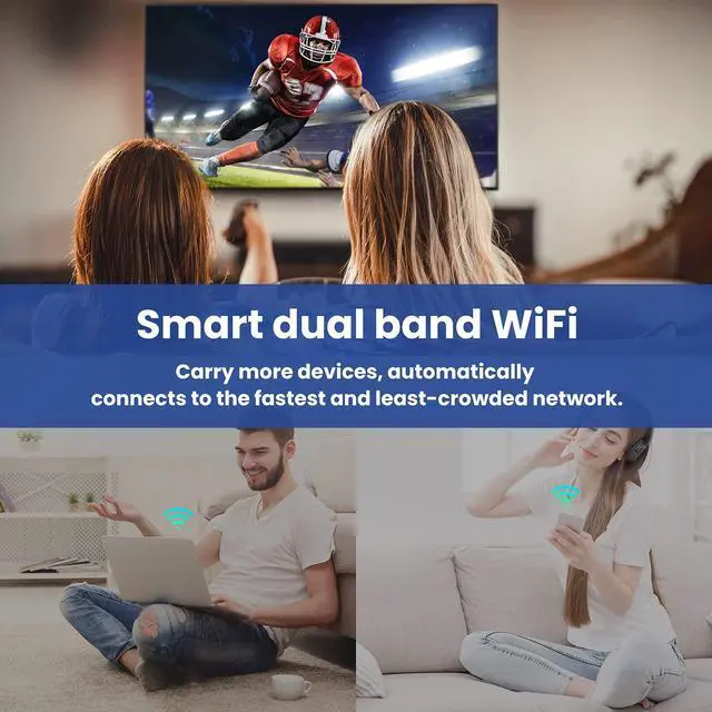 Alt view image 5 of 5 - Gigabit WiFi Router, AC2100 Dual Band High Speed Wireless Router, 6 Antennas, MU-MIMO for Superb 2300 Sq.Ft Coverage & 30+ Devices, Easy Setup, Parental Control(Model: Connectize G6), Black