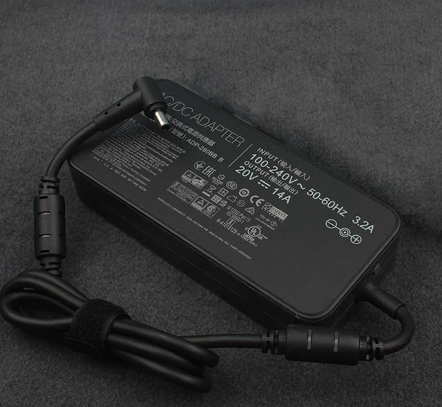 Alt view image 3 of 5 - 280W Charger for Asus ROG Zephyrus M16 GU604 GU604V GU604VI GU604VI-M16.I94070 Gaming Laptop ADP-280BB B 20V 14A 12A Power Supply Adapter Cord