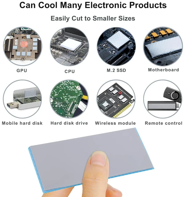 Alt view image 3 of 5 - Thermalright Thermal Pad 3mm 12.8 W/mK, 85x45x3.0mm, Non Conductive Heat Resistance, Odyssey Silicone Thermal Pads for PC PS5 PS4 Laptop Heatsink GPU/CPU/SSD/VRAM/LED Cooler