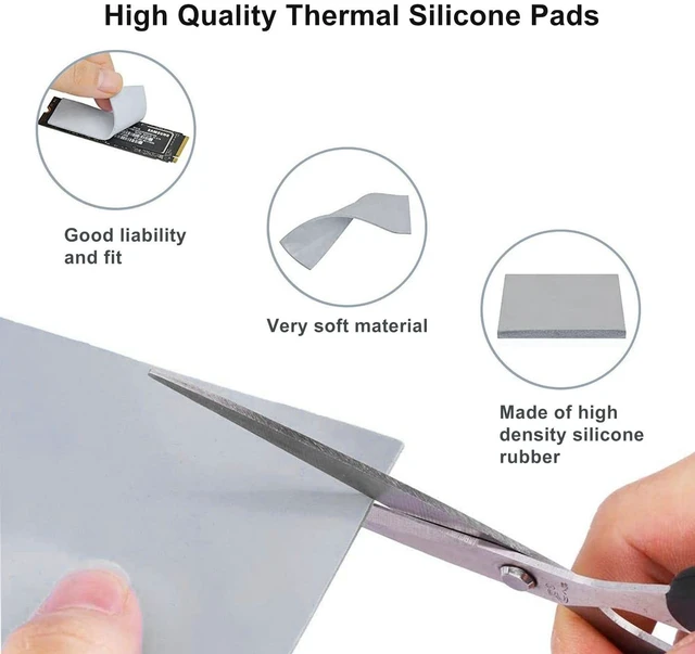 Alt view image 4 of 5 - Thermalright Thermal Pad 3mm 12.8 W/mK, 85x45x3.0mm, Non Conductive Heat Resistance, Odyssey Silicone Thermal Pads for PC PS5 PS4 Laptop Heatsink GPU/CPU/SSD/VRAM/LED Cooler