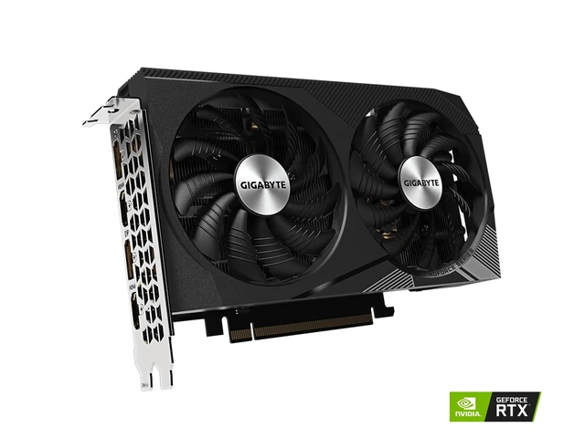 Alt view image 2 of 5 - GIGABYTE GeForce RTX 3060 WINDFORCE OC 12G (rev. 2.0) Graphics Card, 2X WINDFORCE Fans, 12GB 192-bit GDDR6, GV-N3060WF2OC-12GD Rev2.0 Video Card