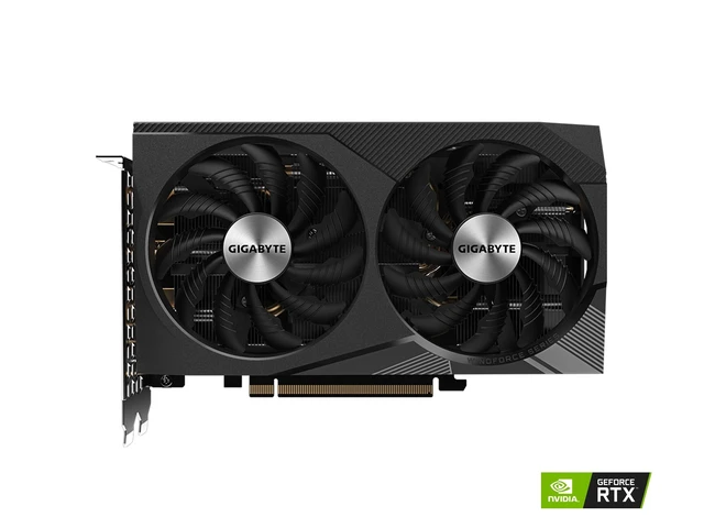 Alt view image 3 of 5 - GIGABYTE GeForce RTX 3060 WINDFORCE OC 12G (rev. 2.0) Graphics Card, 2X WINDFORCE Fans, 12GB 192-bit GDDR6, GV-N3060WF2OC-12GD Rev2.0 Video Card