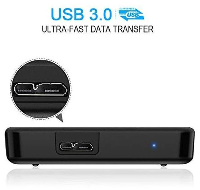 Alt view image 3 of 5 - HWAYO 320GB Portable External Hard Drive Ultra Slim 2.5'' USB 3.0 HDD