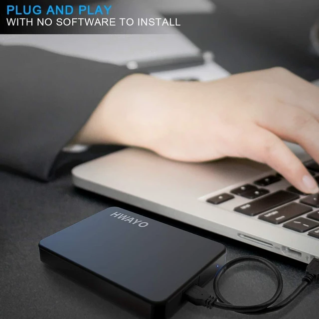 Alt view image 4 of 5 - HWAYO 320GB Portable External Hard Drive Ultra Slim 2.5'' USB 3.0 HDD