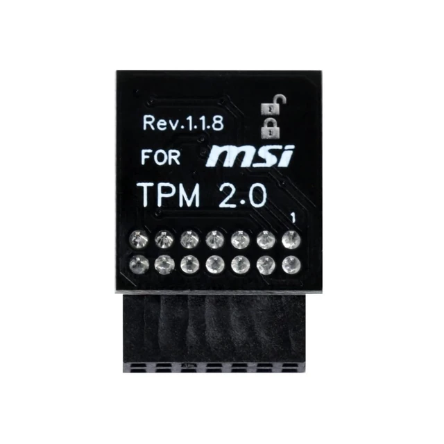 Alt view image 5 of 5 - Yeiwenl TPM 2.0 Module TPM LPC 14Pin Module for MSI Motherboard Compatible with TPM2.0(MS-4136 4462)