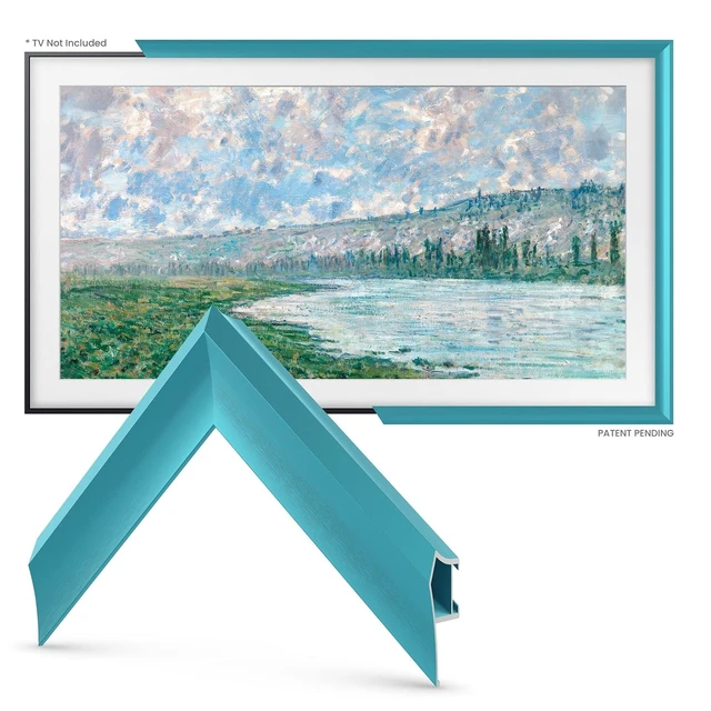 Alt view image 3 of 5 - Turquoise Prismatic 65" Deco TV Frame for Samsung The Frame/Pro TVs