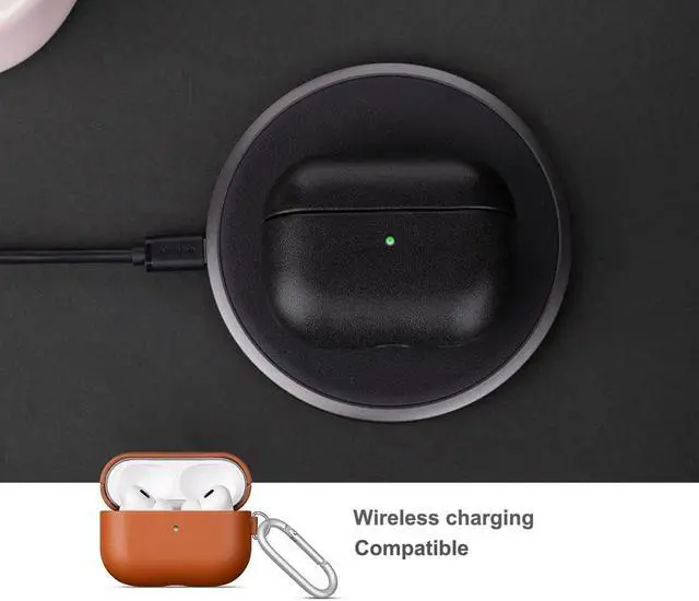 Alt view image 4 of 5 - Lopie Leather Case for AirPods Pro 3 with Keychain & Cleaner Kit, Handmade for AirPods Pro 3rd Generation Case Cover, Protective Hard Shell Cover, Fully-Wrapped with Top Grain Leat
