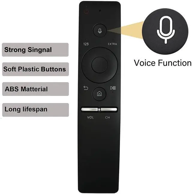 Alt view image 2 of 5 - Voice Replacement Remote Control BN59-01241A Sub BN59-01242A for Samsung Smart TV UN43KU7500F UN49KU7000F UN49KS8000FXZA UN55KS8000FXZA UN60KS8000FXZA UN65KS8000FXZA UN49KS8500FXZA UN65KS8500F