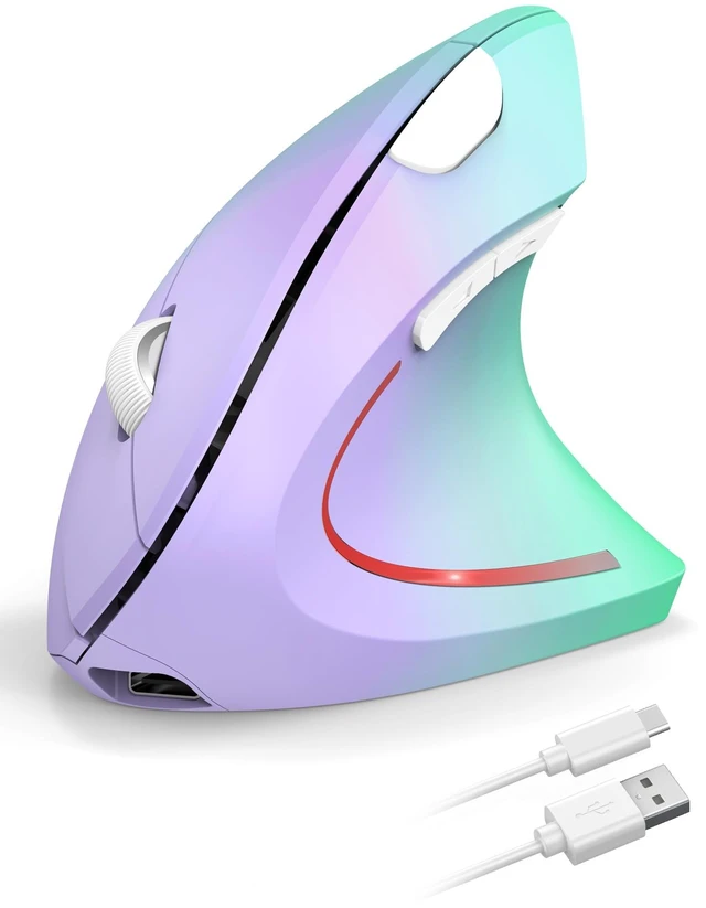 Main image of TECKNET Wireless Ergonomic Mouse, Rechargeable Wireless Vertical Mouse