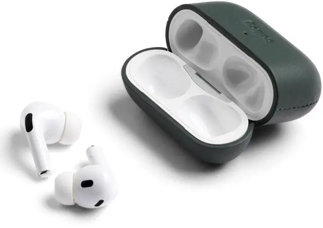 Alt view image 3 of 5 - Bellroy Pod Jacket Pro Second Edition (Leather Case for Apple AirPods Pro 2nd Generation) - Everglade