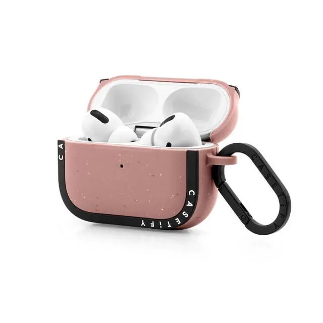 Alt view image 3 of 4 - CASETiFY Bounce Airpods Pro (1st/2nd Gen) Case with Ring - Lick - Matte Dusty Rose