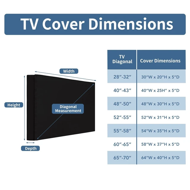 Alt view image 2 of 5 - Easy-Going Outdoor TV Cover with Roll Up Front Flat for 55-58 inch, Waterproof and Weatherproof TV Cover for Flat Screen TV, Black