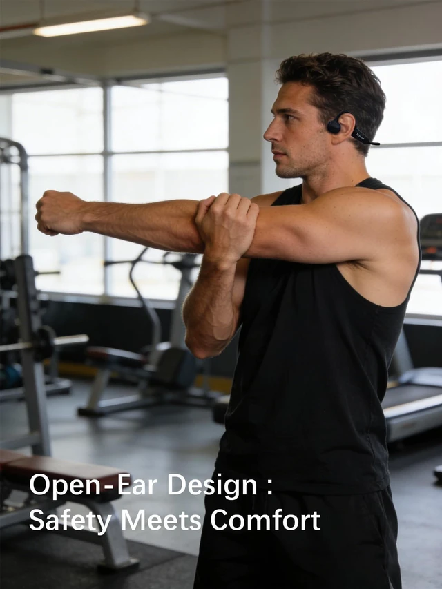 Alt view image 3 of 5 - Essonio Bone Conduction Headphones IP68 Waterproof, Black