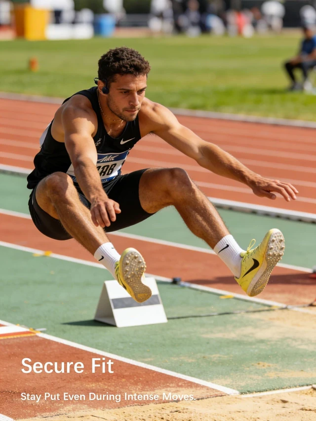 Alt view image 4 of 5 - Essonio Bone Conduction Headphones IP68 Waterproof, Black
