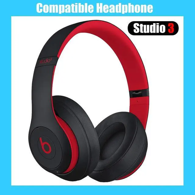 Alt view image 2 of 5 - Studio 3 Headband Replacement Parts Accessories Studio3 Arch Head Band Cover Pad Repair Kit Compatible with Beats Studio 3 Wireless Top Headband. (Defiant Black Red)
