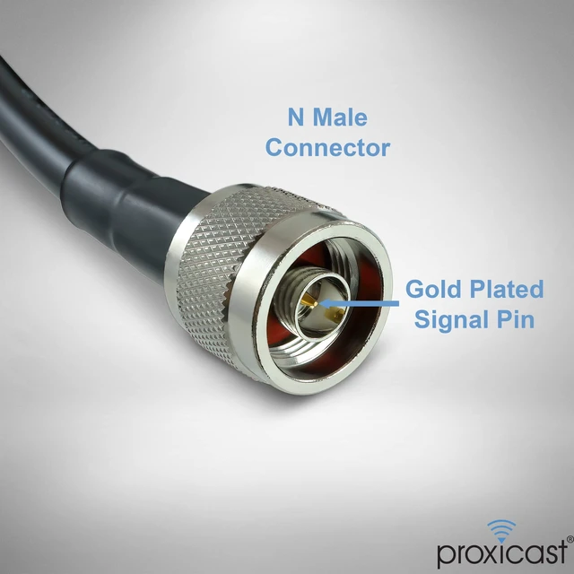 Alt view image 3 of 5 - Proxicast 50 ft SMA Male to N Male Female 50 Ohm Low-Loss CFD400 Coax Cable