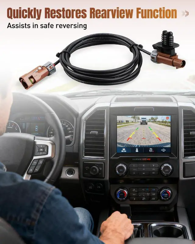 Alt view image 4 of 5 - HC3Z-14D202-M Reverse Camera Cable Harness Assembly Fit for Ford F-250 F-350 Super Duty 2017-2022, with Towing System