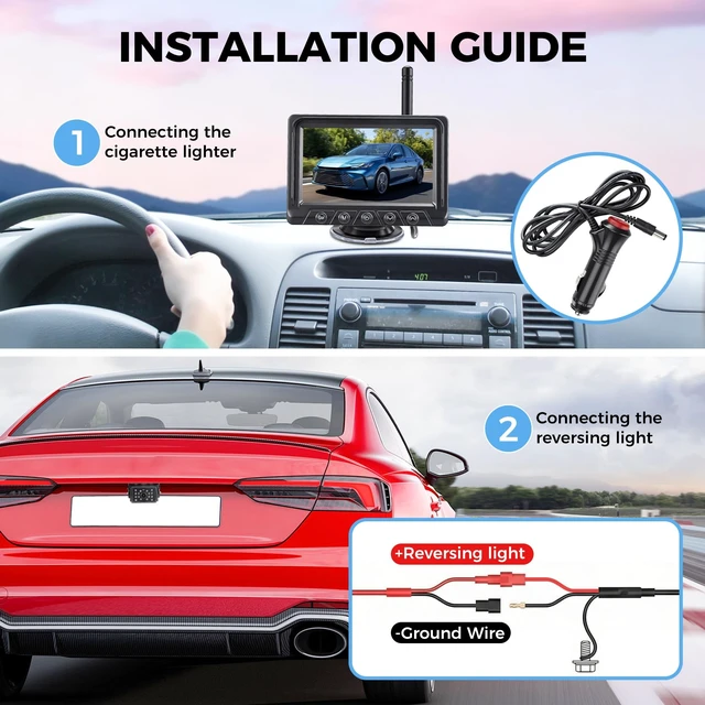 Alt view image 3 of 5 - Wireless Backup Camera with 5 Inch HD Screen - 1080P Rear View Camera