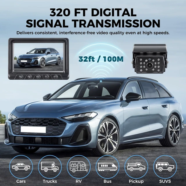 Alt view image 4 of 5 - Wireless Backup Camera with 5 Inch HD Screen - 1080P Rear View Camera