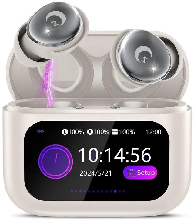 Main image of 2026 Sleep Earbuds Bluetooth 5.4 in Ear Smart Touch Screen Ear Buds, 48H Playtime Mini Sleep Headphones Small Design for Side Sleepers, 5 EQ Modes, Crystal-Clear Calls, IPX7 Waterproof Earphones Beige