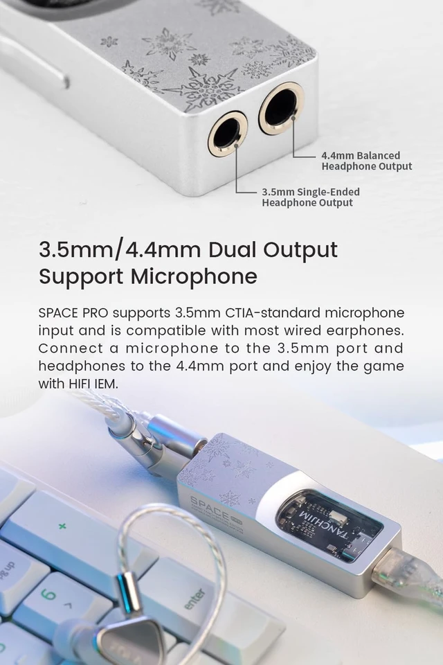Alt view image 2 of 5 - TANCHJIM Space PRO Gaming AMP, Portable USB DAC Support Mic&Virtual 5.1/7.1
