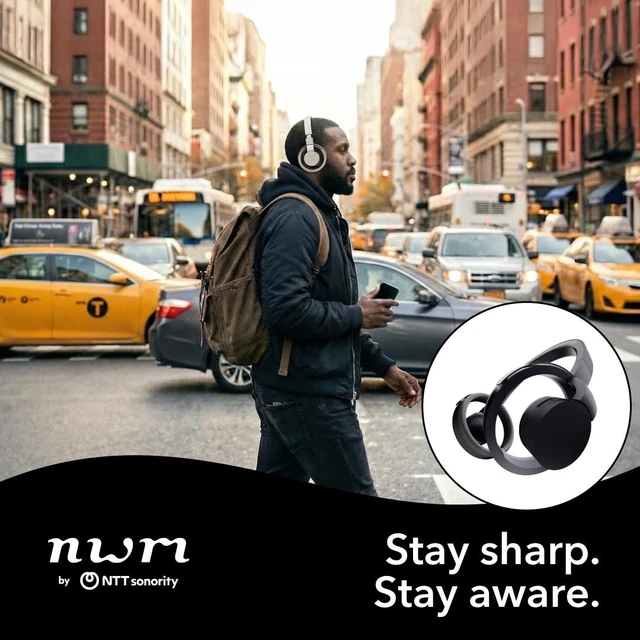 Alt view image 2 of 5 - nwm ONE Wireless Open-Ear Headphones with 1.5-Year Warranty Light Gray
