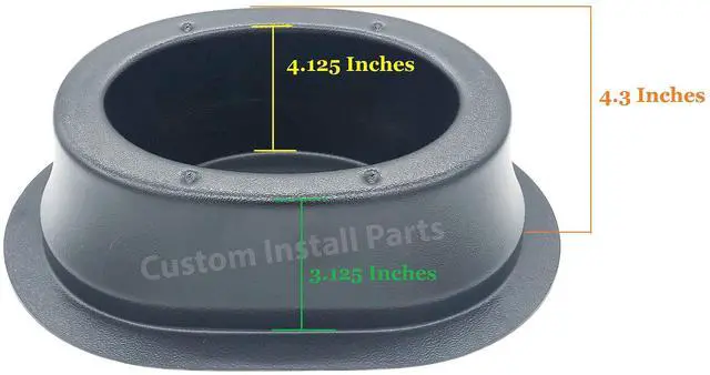 Alt view image 4 of 5 - Custom Install Parts Universal Angled Deep Speaker Enclosures Boxes Pods Surface Mount for Install of 6 x 9 Inch Speakers