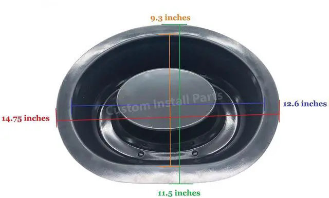 Alt view image 5 of 5 - Custom Install Parts Universal Angled Deep Speaker Enclosures Boxes Pods Surface Mount for Install of 6 x 9 Inch Speakers