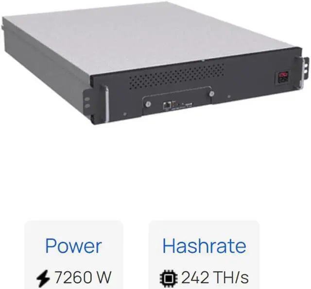 Alt view image 3 of 5 - Whatsminer M53  234TH at 26 J/T with 6084W Power Consumption