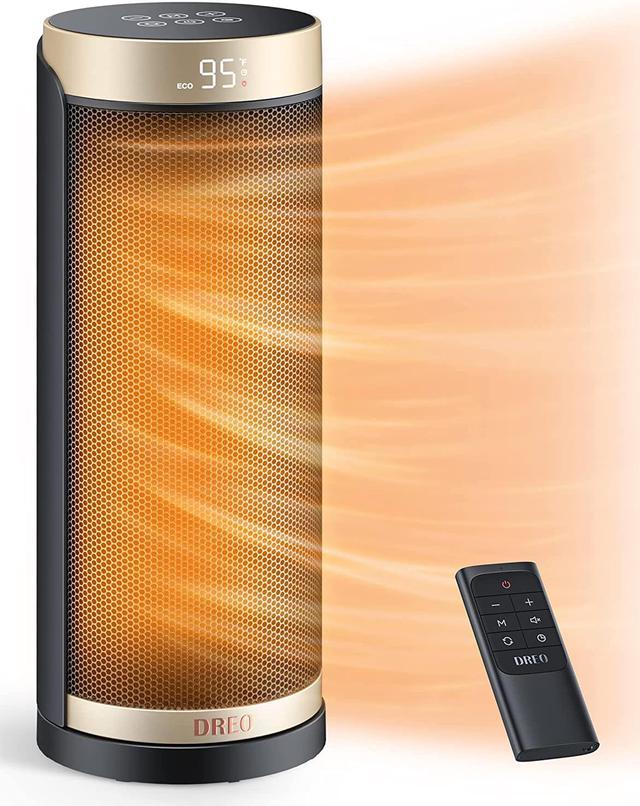 Space Heater for Indoor Use, 1500W Fast Heating Ceramic Electric Heater  with Thermostat, Remote, Overheating & Tip-Over Protection, 1-12H Timer,  70° Oscillating Portable Heater for Office Bedroom 