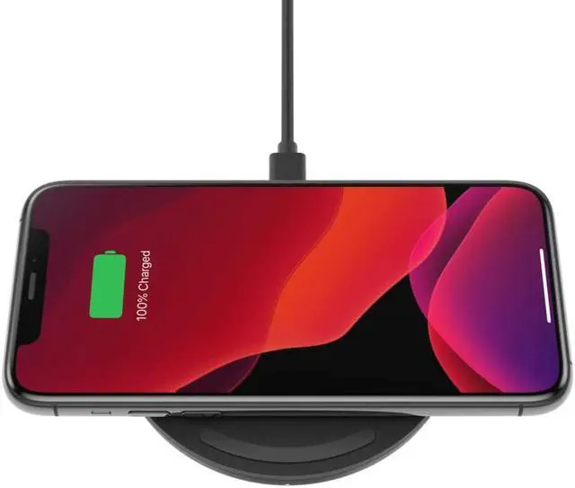 Alt view image 4 of 7 - Wireless Charger - Qi-Certified 10W Max Fast Charging Pad - Quick Charge Cordless Flat Charger - Universal Qi Compatibility for iPhone, Samsung Galaxy, AirPods, Google Pixel, and more