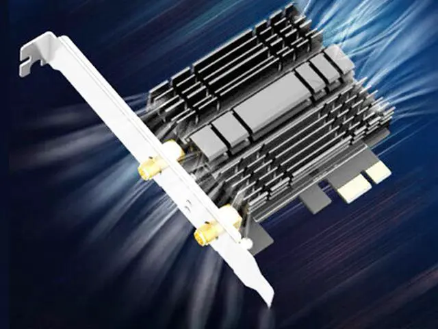 Alt view image 4 of 4 - WiFi6 wireless network card PCI-E desktop network card Gaming gigabit network card 5G dual-band 1800M Bluetooth 5.2.