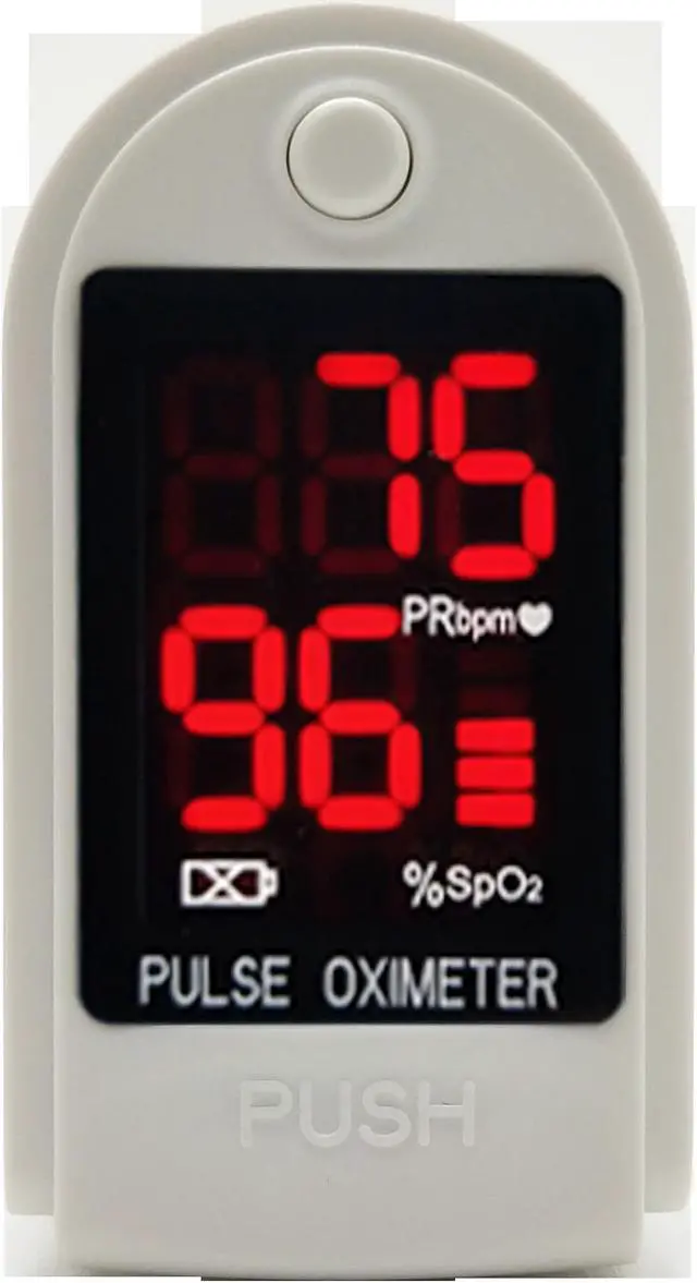 Main image of adult fingertip pulse oximeter for home use with LED display
