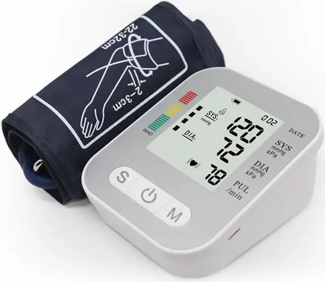 Alt view image 2 of 6 - Blood Pressure Monitor, Mericonn Upper Arm Digital Blood Pressure Monitors Cuff BP Machine Automatic Heart Rate Pulse Monitor with Backlight Display and Voice Function Home Use