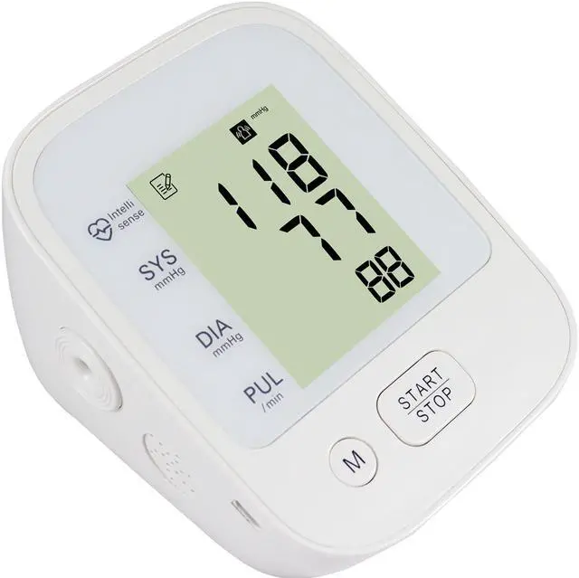 Alt view image 3 of 3 - Fully Automatic Blood Pressure Monitor Upper Arm Digital BP Machine Automatic Heart Rate Pulse Monitor with LCD Large Screen Display Home Use Care Device
