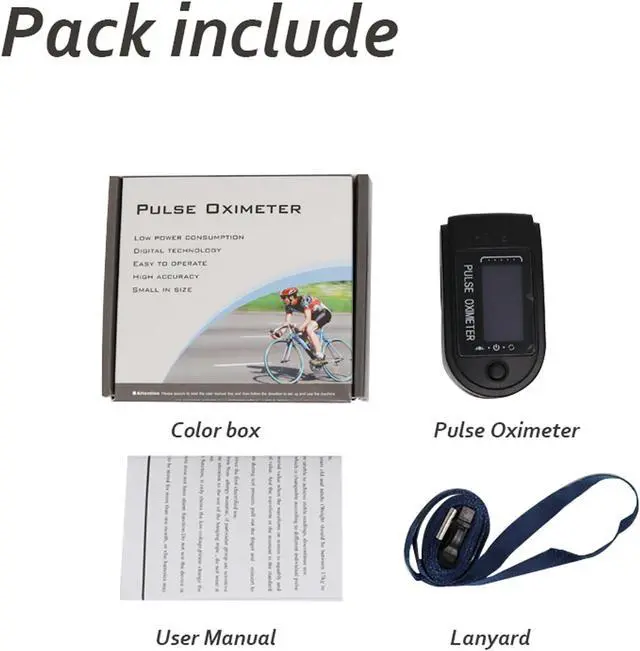 Alt view image 7 of 7 - Mericonn Fingertip Pulse Oximeter Blood Oxygen Saturation Monitor Heart Rate Monitor with Lanyard - Small and Portable