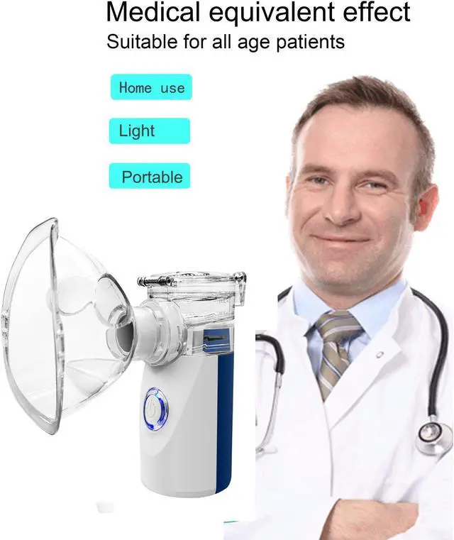 Alt view image 2 of 7 - Mericonn Mesh Nebulizer  Handheld Machine for Adults and Kids , Portable Atomizer Travel and Home Use  Improve lung and respiratory