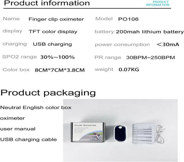 Alt view image 6 of 7 - Mericonn Fingertip Pulse Oximeter Accurate, Fast Spo2 Readings & Heart Rate Monitoring Rechargeable Ideal for Health-conscious Individuals