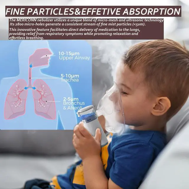 Alt view image 6 of 11 - Portable Nebulizer Machine for Adults Kids, USB-C Rechargeable Handheld Nebulizer for Breathing Treatment, 2 Adjustable Modes, Efficiency&Quiet, 3 Masks, Travel and Home Use