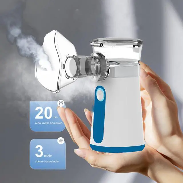 Alt view image 7 of 11 - Portable Nebulizer Machine for Adults Kids, USB-C Rechargeable Handheld Nebulizer for Breathing Treatment, 2 Adjustable Modes, Efficiency&Quiet, 3 Masks, Travel and Home Use
