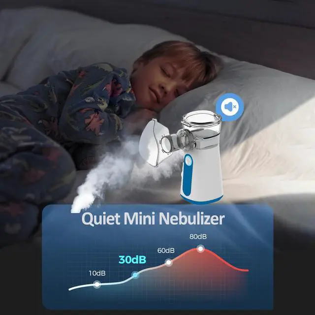 Alt view image 10 of 11 - Portable Nebulizer Machine for Adults Kids, USB-C Rechargeable Handheld Nebulizer for Breathing Treatment, 2 Adjustable Modes, Efficiency&Quiet, 3 Masks, Travel and Home Use