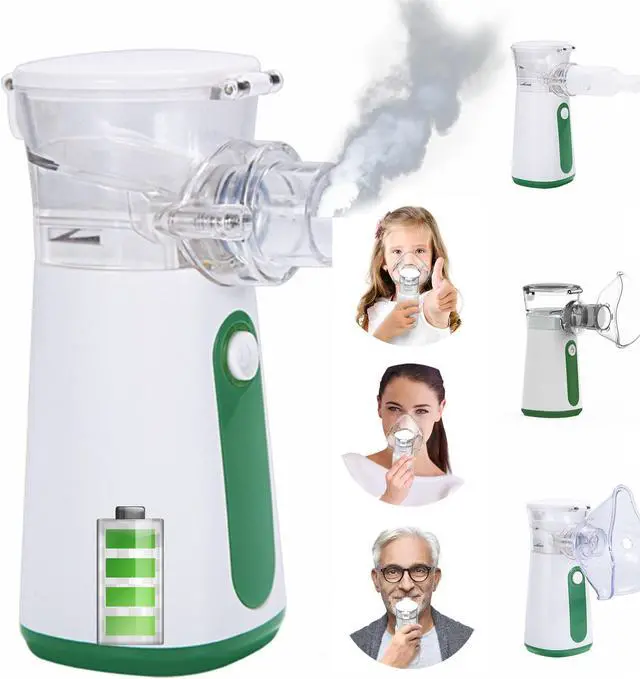 Main image of Mericonn Compact Portable Nebulizer, Mesh Nebulizer, auto-Cleaning Handheld Nebulizer, Two Ways to use for Adults and Children with Respiratory Problems, for Home, Office, Outdoor