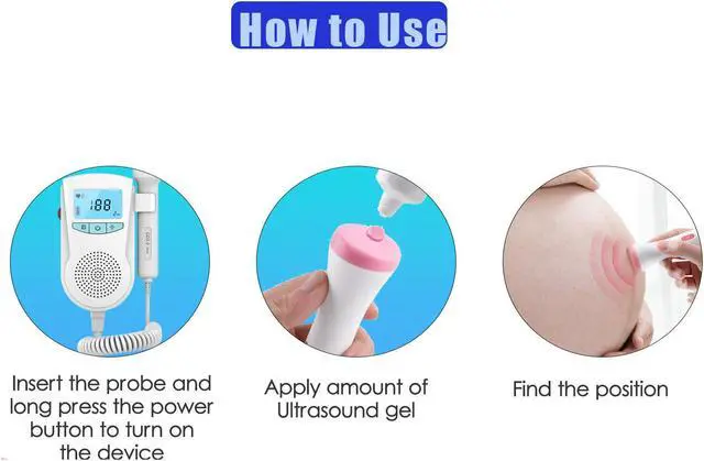 Alt view image 6 of 7 - Portable fetal doppler Baby Heart Rate Monitor For Pregnant Women Home Use