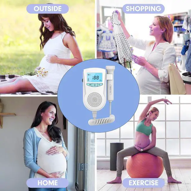 Alt view image 7 of 7 - Portable fetal doppler Baby Heart Rate Monitor For Pregnant Women Home Use